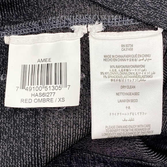 NWOT Herve Leger Amee Red Ombre Mini Dress, XS - Picture 15 of 16